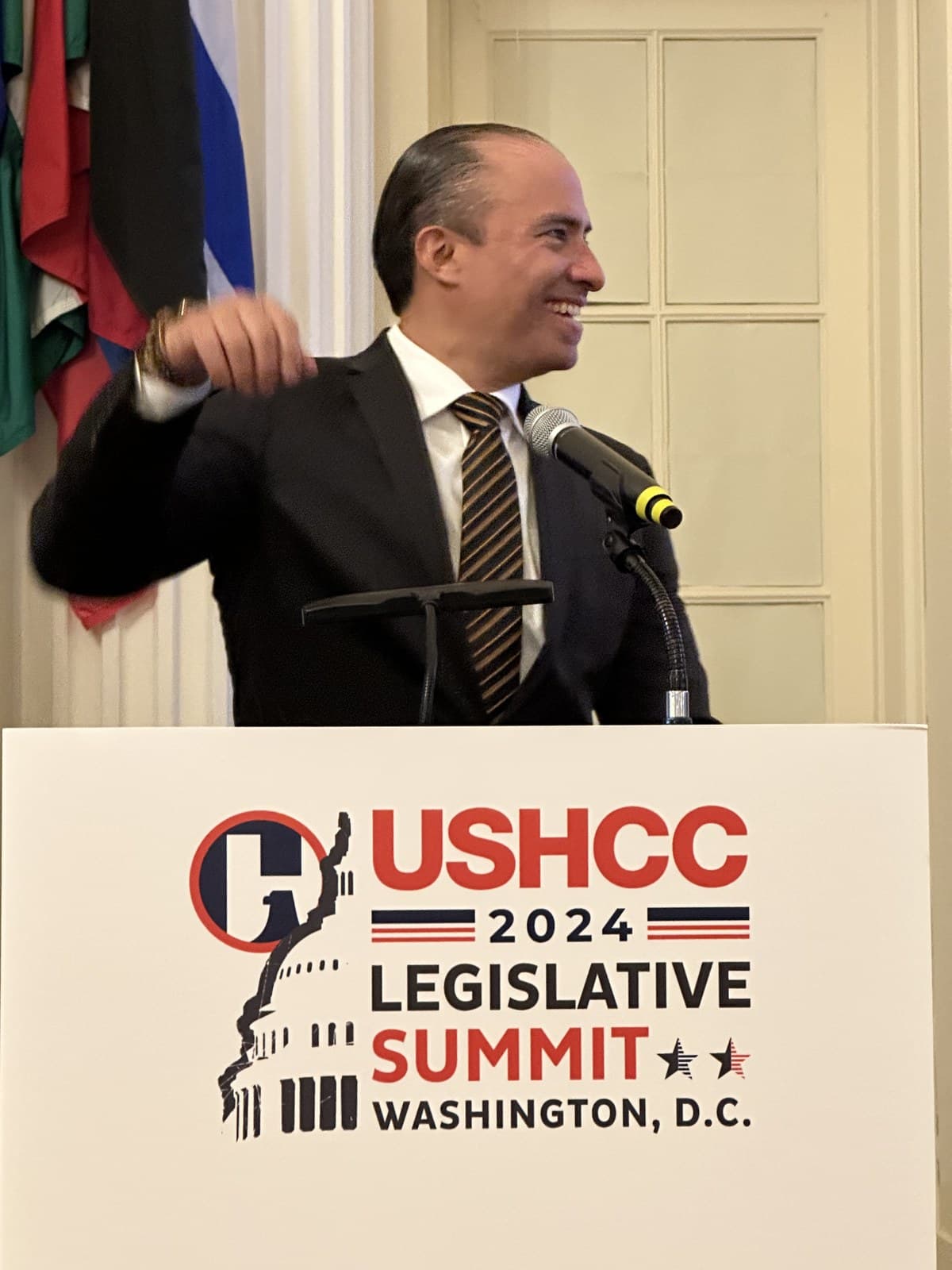 Tayde Aburto speaking at the USHCC 2024 Legislative Summit in Washington, D.C.